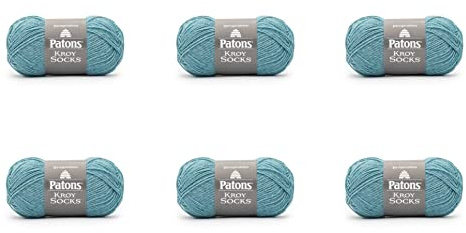 Patons Kroy Socks Yarn - 50g/1.75oz - Blended Fiber - Knitting, Crocheting & Crafts, Saltwater, 6 Pack