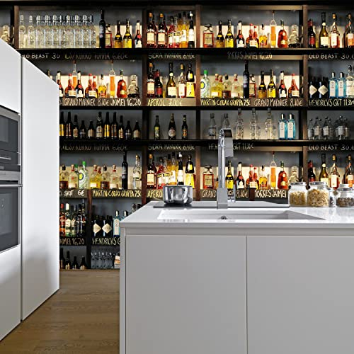 murimage Fototapete Bar 366 x 254 cm inklusive Kleister Küche Cocktail Whiskey Drinks Cognac Regal Getränke Tapete