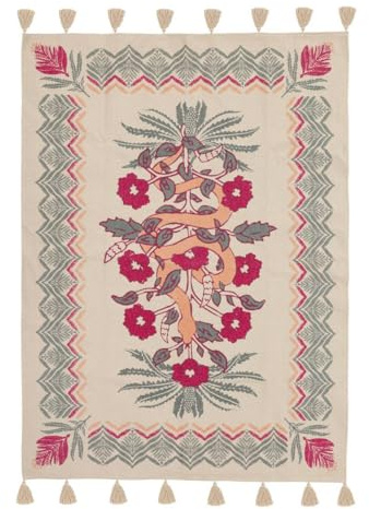 Atmosphera - Tapis Wild Coton tufté Vert céladon 120x170cm