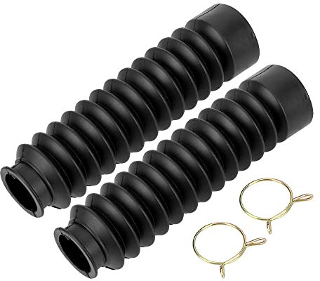 Vusddy Motorrad Vorderradgabel Abdeckung, Telegabel Reparatursatz Faltenbalg, 1 Paar Gummi Motorrad Stoßdämpferabdeckung Motorrad Gabel Cover Passend für ZJ125 CG125