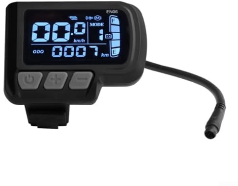 Elektrofahrrad LCD Display, DC 24V 36V 48V E-Bike LCD Display mit 6 Pins Ersatzdisplay Wasserdichtes Schnittstellenkabel für Elektrofahrrad für 02OMD Reglerin