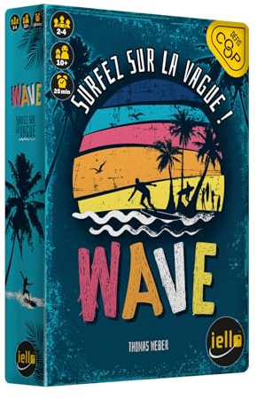 IELLO Wave – Version Française – Jeu de Cartes Coopératif, Gestion de Main & Communication Limitée – 2 à 4 Joueurs | 30 Min | Dès 10 Ans