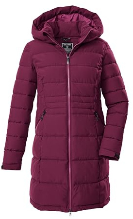 killtec Donna Parka trapuntato/Parka funzionale con cappuccio KOW 11 WMN QLTD PRK, dunkelrose, 44, 43303-000