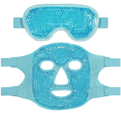 Masque Oculaire Glacé Réutilisable en Gel Pvc, 1 Set | Masque Froid pour Yeux, Soulage le Gonflement les Ballonnements, Usage Bureau et Maison