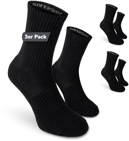 Safersox myggavvisande strumpor, 3 Par, Svart, 39-42