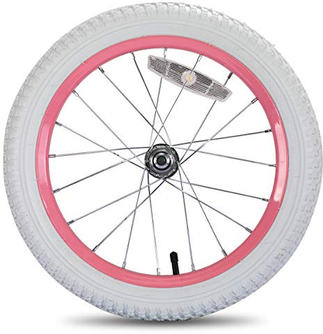 JOYSTAR 16 Zoll Kinder Fahrrad Vorderräder Ersatz mit 16 Zoll Luftgummireifen Weiß passt nicht mit Huffy Bike