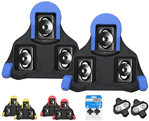 TacoBey Fahrrad Stollen Kompatibel mit SPD SL Cleats, Fahrradpedal Stollen für SPD-SL (SH-10 SH-11SH-12) Systemschuhe - Indoor Outdoor Rennrad Stollenset (SM-SH12 2° Float)