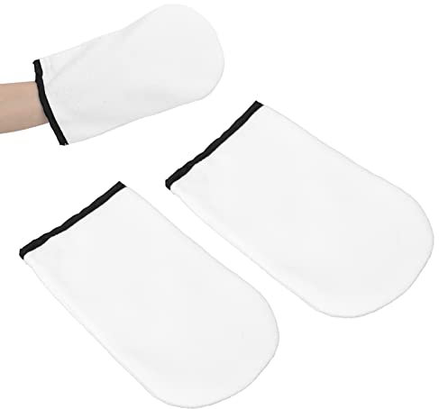 Fyearfly Paraffin Wachs Handschuhe, 2 Stück, Baumwolle, fördern die Absorption von Heißwachs, Wärmetherapie SPA Handschuhe für die Wärmetherapie Spa Behandlung (weiß)
