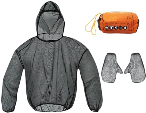 Chemise en filet anti-mouches – Costume de vêtements – Accessoires de camping respirants et flexibles pour femmes, activités de plein air, hommes, voyages, pêche, randonnée, aventures, m, Refer to