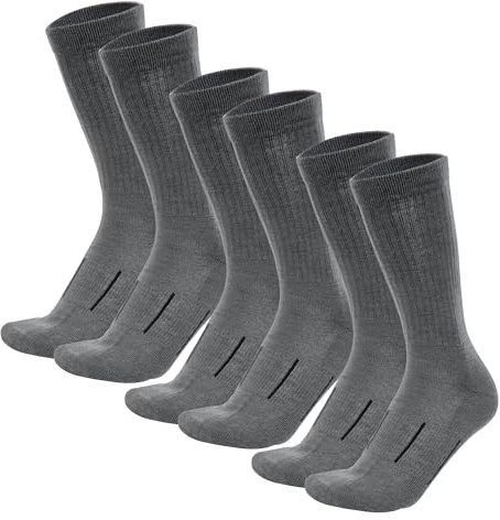 Merino.tech Calcetines Lana Merino Hombre y Mujer - Térmicos, Transpirables, Suaves para Uso Diario, Trekking y Deporte (48-51, Steel Grey Pack of 3)
