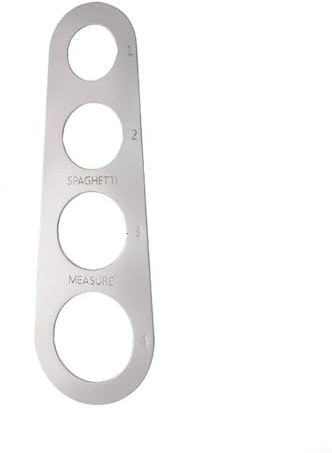 Strumento di misurazione delle porzioni di spaghetti in acciaio inossidabile con righello, progettato per porzioni accurate di pasta (naturale)