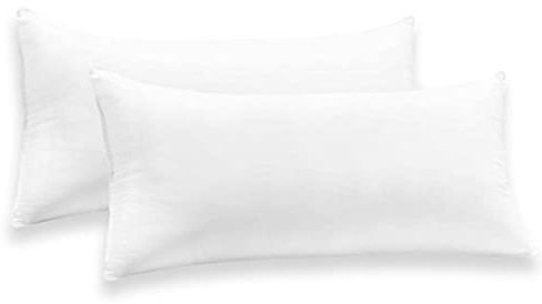 HOME MERCURY – Almohada de Fibra Hueca siliconada (40 x 90 CM (Pack 2)) | Alta recuperación Tacto Suave, antialérgico, higiene Garantizada.