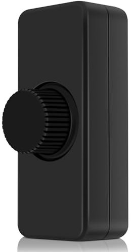 Aroidful Inline LED Dimmer Switch, 240V Rotary Push ON/OFF Trailing Edge Dimmer Switch for Dimmable LED Lights/Incandescent/Halogen Bulbs, 1Gang, 3-100W (Black)