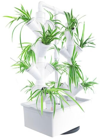 Sistema idroponico per interni, torre idroponica con tubo verticale in PVC, kit di germinazione da giardino per verdure in foglia, erbe aromatiche, giardino, coltivazione di lattuga e frutta 16Holes