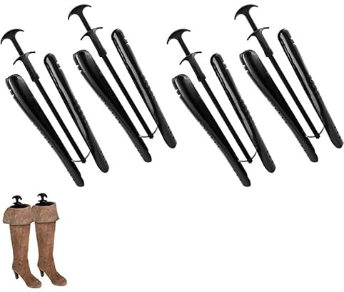 2 Pairs Boot Stretchers for Women and Men - Adjustable Boot Shapers for Knee High Tall Long Boots - Spring Loaded Boot Trees Shaft for Great Support and Form Shaping Inserts in Womens and Mens Shoes