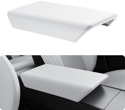 BASENOR Mise à Jour 2025 2026 Tesla Model y 2024-2026 Tesla Model 3 Highland Nouveau Mise à Jour (Juniper) TPU Couvercle d'accoudoir antidérapant protège - accoudoir Accessoires intérieurs