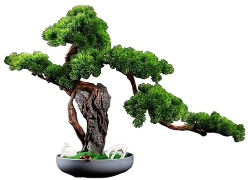 Bonsai Träd Simuleringsanläggning Simulering Pine Thuja Bonsai Hotell Veranda Kontorsdekoration Rockery Stone Hotelldekoration Fake Bonsai Fake Plants