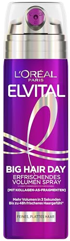 L'Oréal Paris Elvital Collagen Lifter Big Hair Day Spray Volumizzante, lift rinfrescante alle radici in 3 secondi, con frammenti di collagene-AS, per capelli fini e piatti, 200 ml