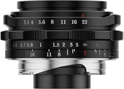Thypoch Ksana 21 mm f/3,5 M-objektiv – ultravidvinkel helformat, manuellt fokuserande, kompatibel med Leica M-kameror (M2 M4 M6 M9 M9-P M240 M-P M262 M10-P M10-R M11), svart