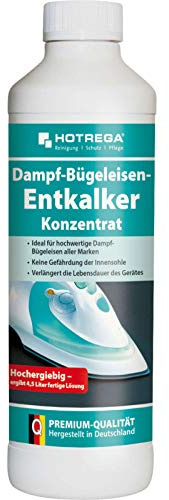 HOTREGA Dampfbügeleisen Entkalker Konzentrat 500 ml | Hochwirksamer Entkalker für Bügeleisen | Sorgt für optimale Dampfleistung
