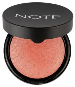 NOTE COSMETIQUE - Baked Blusher | Illuminating Powder Cheek Blush | Natural Glow and Long-Lasting Finish | Pigmented Powder Blusher with Mirror (Hot Rose)