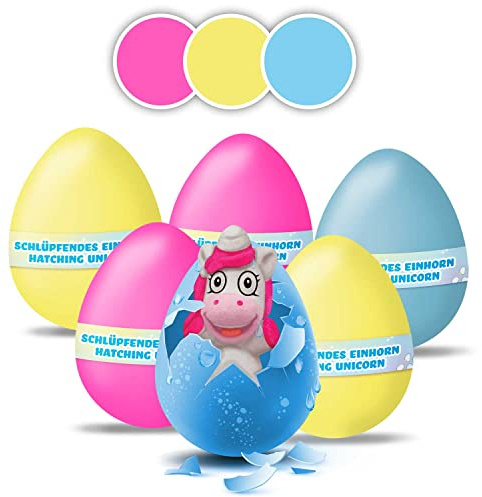 MEGGA EGG Craze Unicorn, Pack de 6 Huevos de Unicornio Juguete con Sorpresa Dentro, Huevo Unicornio para incubar en Agua, Diferentes Modelos
