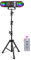 DELIBANG Disco Light with Tripod and Remote Control, 5 in 1 DJ Party Rotating Balls/UV/stroboscopes/Colorful led par Lights/gobos for Vacation Party Children Birthday Light Effects Christmas