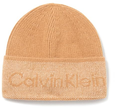 Calvin Klein Damen Soft Logo Cold Weather Birdseye Hat Beanie-Mütze, Gepäck, Einheitsgröße