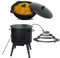 4BIG.fun Utschak Ø44 Uchag 2 mm acciaio 16 l Kazan Wok stufato Utschag Учаг anello adattatore forno da campeggio Kaзan piastra cottura Kazan focolare cucina esterna forno barbecue gulasch cannone in