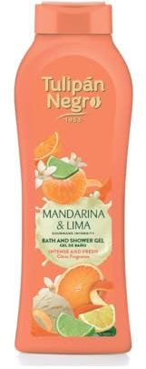 Tulipán Negro - Gel de Baño Mandarina y Lima 650 ml | Hidratación profunda con Aroma Cítrico Intenso | Frescura Duradera | Cuidado Diario Revitalizante para Todo Tipo de Piel