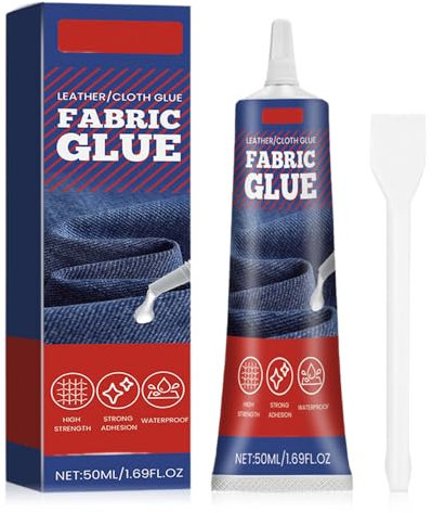 2024 New Powerful Fabric Glue, 50ml Waterproof for Leather, Crafts, Upholstery, Textile, Felt Badges, Clothing Hemming