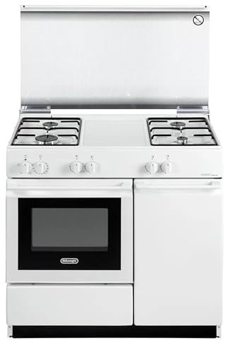 SEW8540NEDM Cuisinière à gaz avec four électrique n° 4 brûleurs Blanc Classe énergétique A