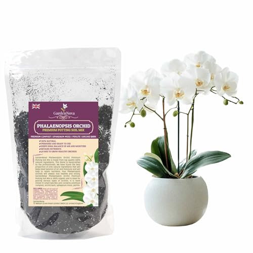 Premium Phalaenopsis Imperial Orchid Potting Mix - Hand Mixed in Small Batches | Great for Phalaenopsis of All Kinds - by GARDENNOVA - 1 Liter Bag