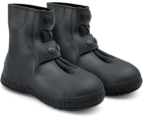 LAPONO Couvre Chaussure Impermeable, Surchaussures Impermeables Sur Chaussure Imperméable Lavable Couvre-chaussures Réutilisables Protection Chaussures Sous Pluie et Neige pour Velo Moto Randonnée