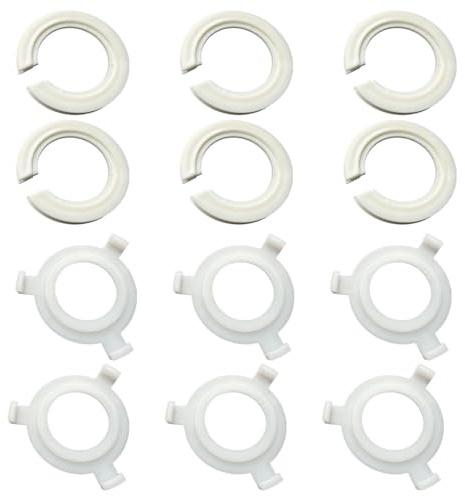 BDEPSTR Adaptador E27 a E14,12 Piezas Anillo Reductor de Pantalla de Repuesto E27 a E14,Convertidores de Anillo para Pantalla de Lámpara de Plástico,para Colocar Pantallas de Lámpara