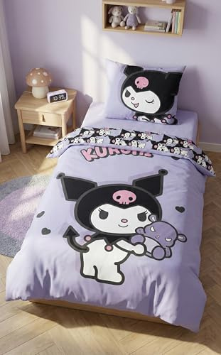 Kuromi Hello Kitty & Friends Funda Nórdica Cama 90 140x200 + Funda Almohada