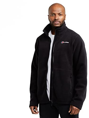 Berghaus Men’s Torus Fleece with Polartec Classic Microfleece, Full Zip & 2 Pockets, Soft, Warm, Lightweight & Durable Jacket (UK, Alpha, 3XL, Regular, Regular, Black)