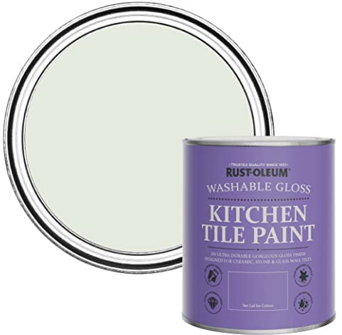 Rust-Oleum Green Water-Resistant Kitchen Tile Paint in Gloss Finish - Sage Mist 750ml