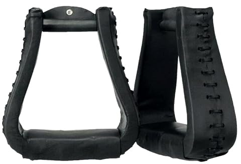 Leather Covered Oversized Western Stirrups Lightweight Handmade Western Style Stirrup ME-WSS-003