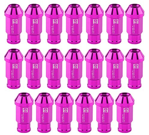 Dadi delle Ruote, Viti Per Pneumatici Per Auto, Ruote da Corsa, Dadi in Alluminio, Accessori Per Ruote, Set di Parti M12X1,5(Viola)