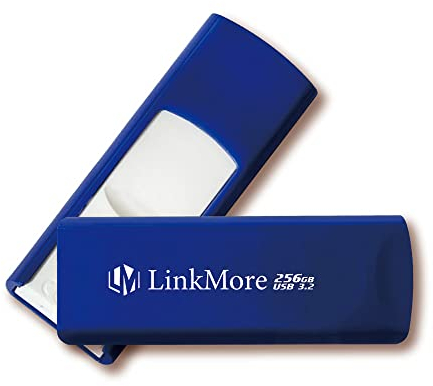 LinkMore EJECT32 256GB USB 3.2 Flash Drive, velocità di lettura fino a 100MB/s, design retrattile Thumb Drive, Pen Drive Memoria Stick Flash Drive Thumb Drive per PC, Laptop