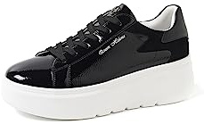 QUEEN HELENA Baskets Casual Platform Baskets Femmes X29-10, Noir , 39 EU