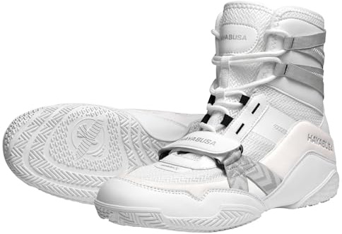 Hayabusa Strike Boxing Shoes for Men and Women - White, 10