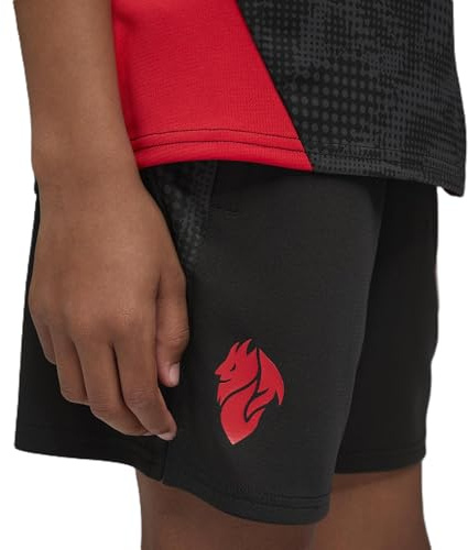 A.C. Milan - Pantaloncini Training con Tasche Bambino, Shorts Gara da Allenamento, Stagione 2025/2026, Prodotto Ufficiale, Bambino, Nero, 12 Anni