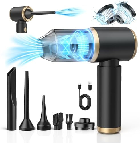 NIWOHOM Handstaubsauger, 15000Pa Handstaubsauger Akku Kabellos, 4 In 1 Leistungsstarker Auto Staubsauger Stark mit Waschbar HEPA-Filter Beutellos per Auto, Haus