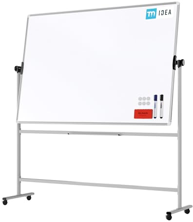 ALLboards Lavagna mobile TM Idea bifacciale girevole magnetica e cancellabile 180×120 cm – serie FLEX