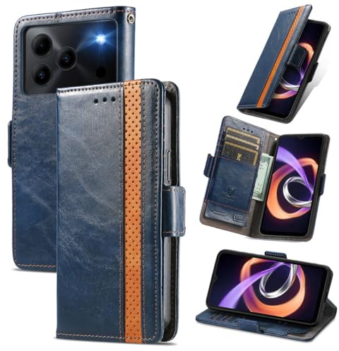 MOJIA Case for Doogee Note 56/56 Plus/ 56 Pro/ 56 Lite, Premium PU Leather Wallet Flip Phone Cover with TPU Inner Shell, Card Holder Needle Bag Multifunctional Case. Blue