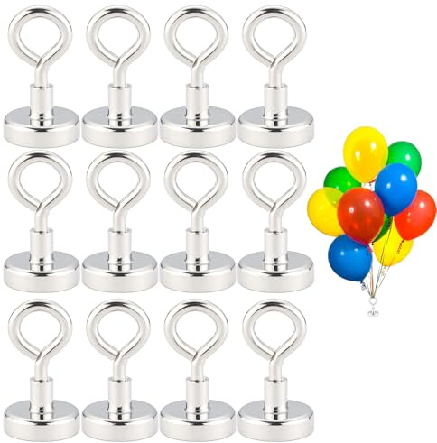 Balloon Weights 12 Pcs,Magnetic Balloon Weight for Helium Balloons Weights for Wedding Birthday Party Decorations Indoor & Outdoor, 1.6x3.5cm