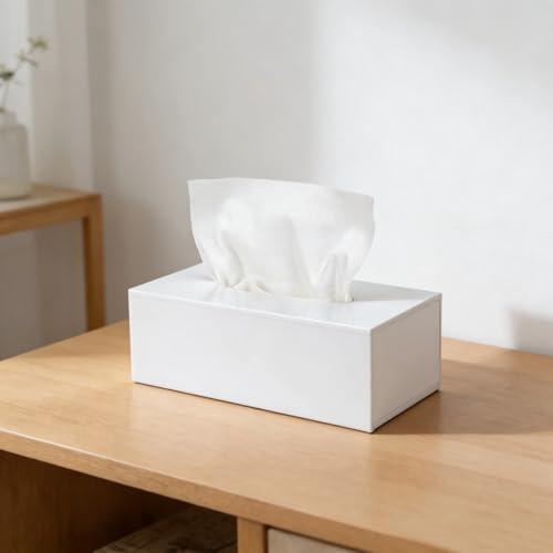 ASOUUNLD Caja de Pañuelos de Papel Acrílico Rectangular Soporte para Pañuelos Portapañuelos de Papel Dispensador de Pañuelos para Hotel, Tejidos Faciales, Servilletas, Baño, Escritorios, Encimeras