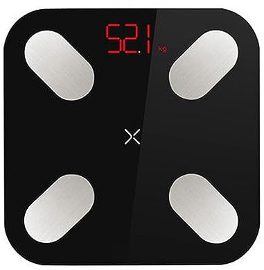 Smarta Hem Kroppsfettvågar Fettvågar Precisionsvågar Mätning Av Hälsa Elektroniskt Vägningsinstrument Exakt, LäTt Att LäSa(Black)